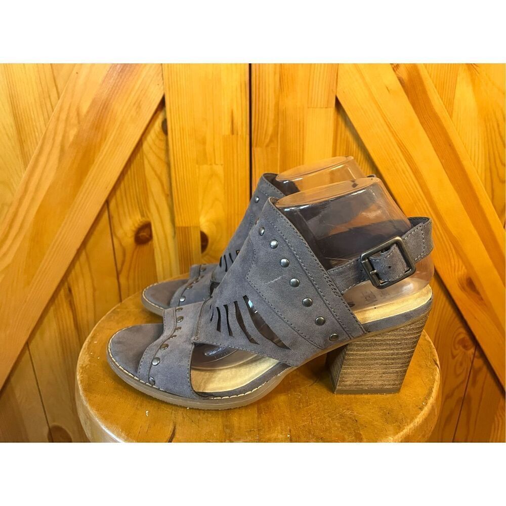 Sonoma Vitalize Ortholite Vivian Heeled Bootie Sandals- Sz 9 Dusty Blue